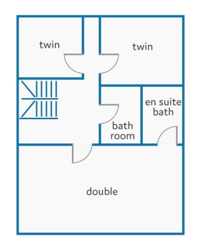 a block diagram of a bath room at Villa Serafina by Villa Plus in Son Parc