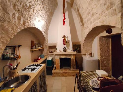Kuchyň nebo kuchyňský kout v ubytování B&B Salita Delle Pere