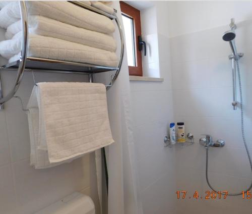 Koupelna v ubytování Apartmani ljuta naranča