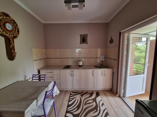Kuchyň nebo kuchyňský kout v ubytování Guest House Moryachka