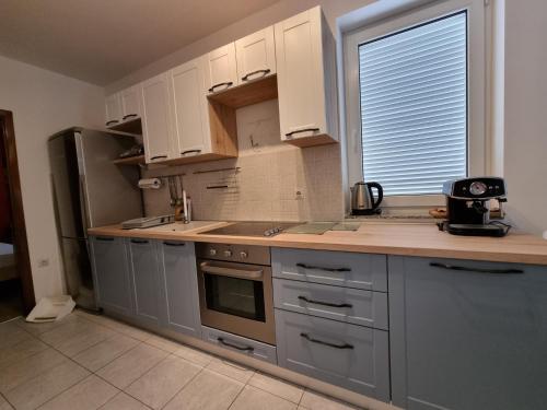 Dapur atau dapur kecil di Apartman Dora Novalja