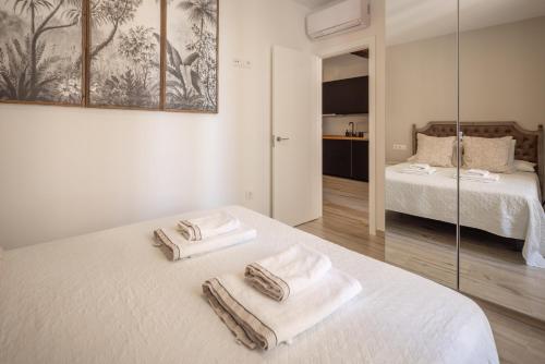 Krevet ili kreveti u jedinici u objektu Apartamento Entrecatedrales