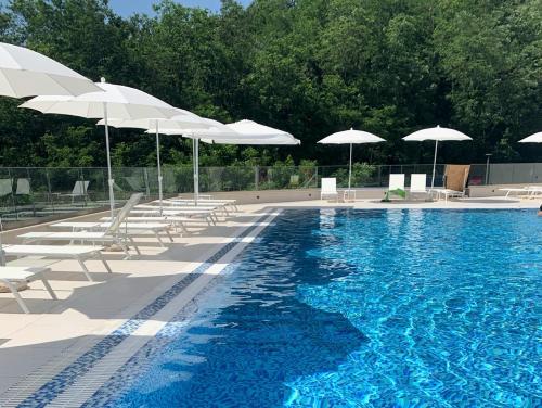 Bazén v ubytování Comfort studio with sea view and swimming pool nebo v jeho okolí