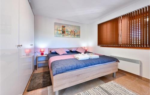 Posteľ alebo postele v izbe v ubytovaní Beautiful Home In Ljubescica With Wifi
