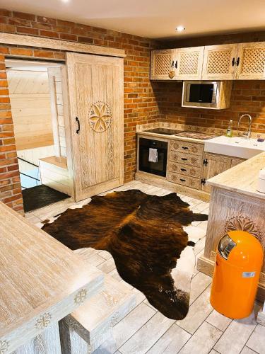 Dapur atau dapur kecil di Apartament Dwupoziomowy Nad Tamami