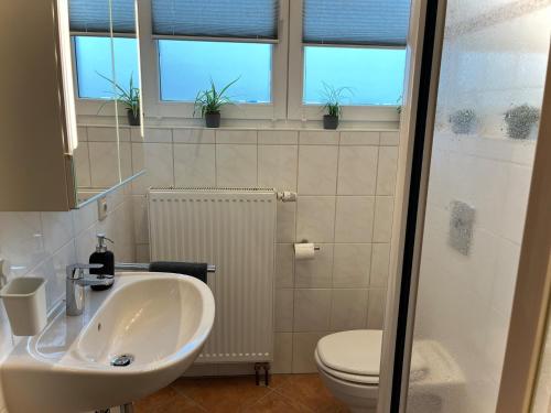 Kylpyhuone majoituspaikassa Maarträumchen