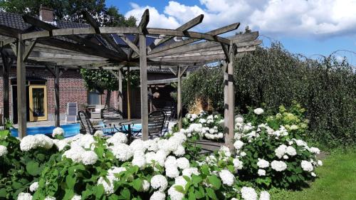 Jardín al aire libre en Treehouse op het platteland van Huize Ouwervelden