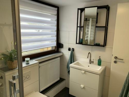 Kylpyhuone majoituspaikassa Auszeit im Ahrtal
