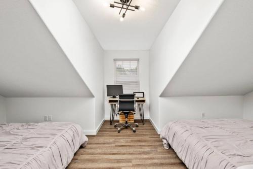 Postel nebo postele na pokoji v ubytování Kef House
