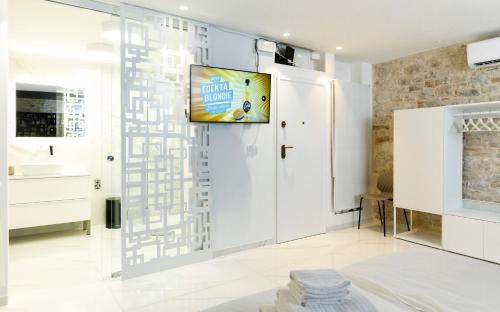 Телевизор и/или развлекательный центр в Palace luxury room
