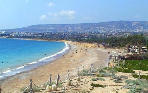a beach with a group of people in the water at BLUE CORAL BEACH VILLAS three exclusive villas - Poseidon - Nautilus - Oceanos - and - Baby Coral bungalow in Coral Bay