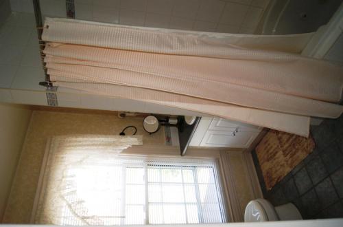a bathroom with a window and a toilet at Ye Olde Walkerville Bed & Breakfast in Windsor