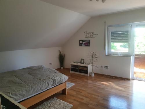 Postel nebo postele na pokoji v ubytování Albblick