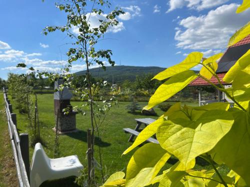 Un jardín fuera de Bliżej Ślęży Domki pod Ślężą