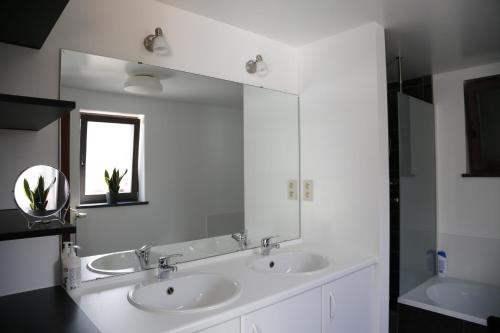 Kylpyhuone majoituspaikassa De Lucarne