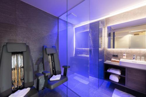 Koupelna v ubytování Hotel Alpina