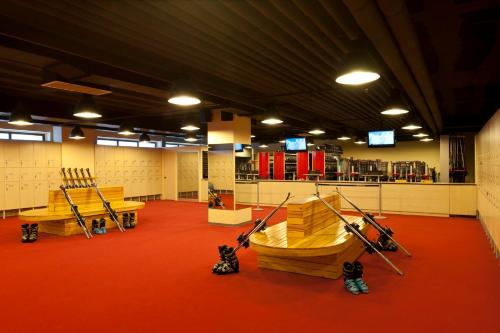 a large room with a boat on the floor at Kaya Palazzo Ski & Mountain Resort in Kartalkaya