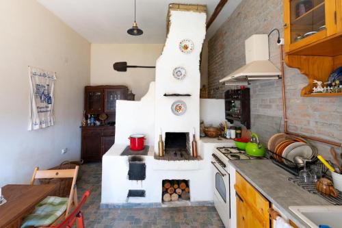A kitchen or kitchenette at Saschiz 130/Lodging and Glamping