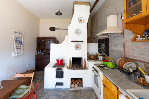Kuchyň nebo kuchyňský kout v ubytování Saschiz 130/Lodging and Glamping