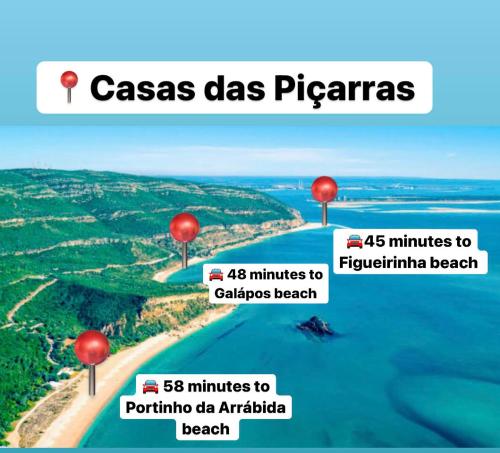 Pohľad z vtáčej perspektívy na ubytovanie Casas das Piçarras - Alentejo