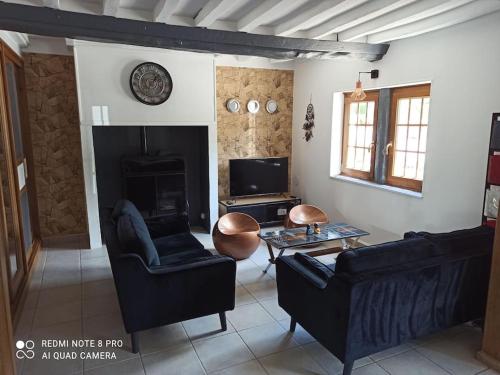 Posezení v ubytování Le petit palais de NaCo aux portes d'Etretat