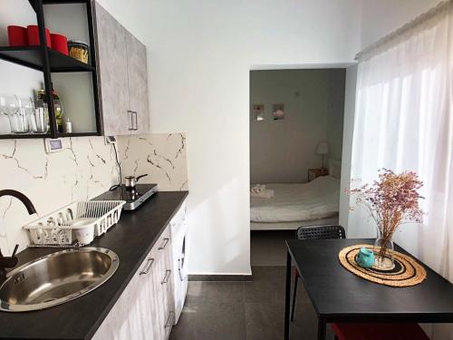 Η κουζίνα ή μικρή κουζίνα στο Lev Florentin Apartments