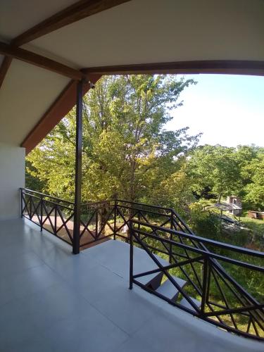 a view from the balcony of a house at Апарт-отель "У речки" in Kuchkisabano