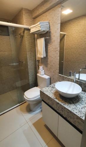 Ένα μπάνιο στο Flat Superior Frente Mar - Tabatinga Residence