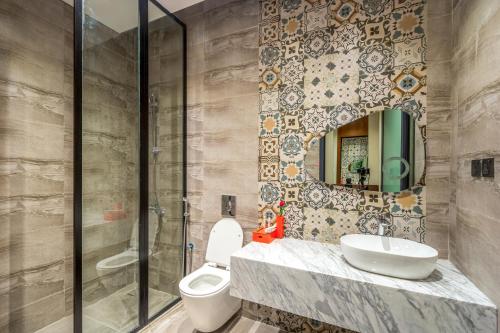 Koupelna v ubytování Sama Al Qasr Hotel Apartments
