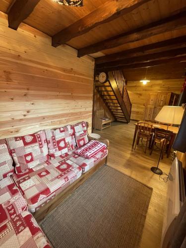 Χώρος καθιστικού στο Le Chalet de Goncelin
