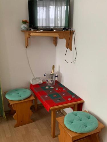 TV a/nebo společenská místnost v ubytování Pensiunea Cassandra