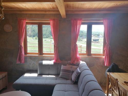 Uma área de estar em Zabljak_vikendica