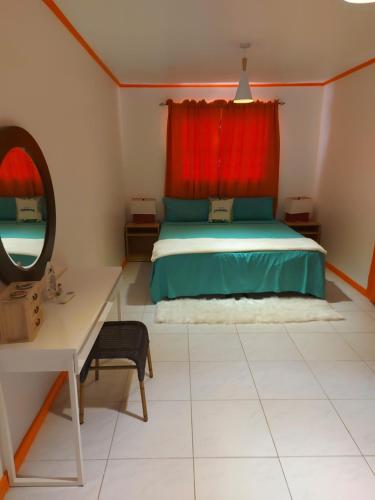 Voodi või voodid majutusasutuse Villa Ravens`s Paradise Azul toas