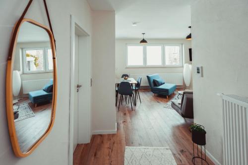 Posezení v ubytování Exklusive Mosel-FeWo in Senheim - große Dachterrasse - Netflix - Waschmaschine