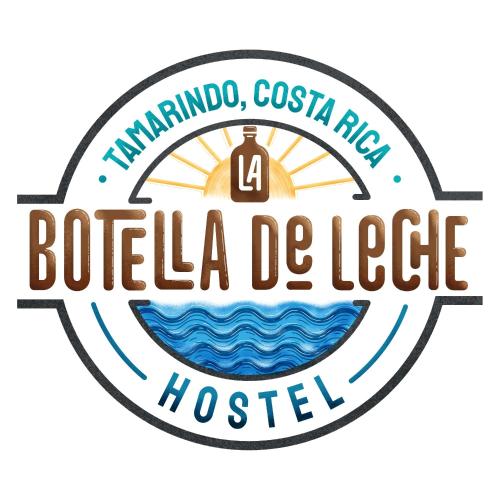 a logo for a local hostel in the costa rica at Hostel La Botella de Leche - Tamarindo in Tamarindo