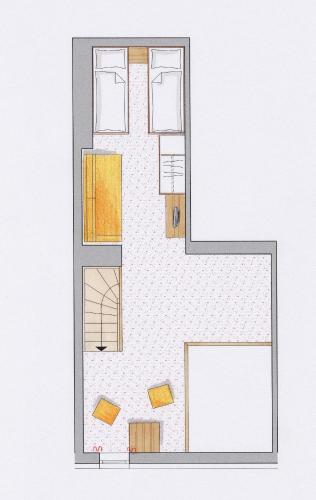 a floor plan of a house at Rimlhof by A CASA in Längenfeld