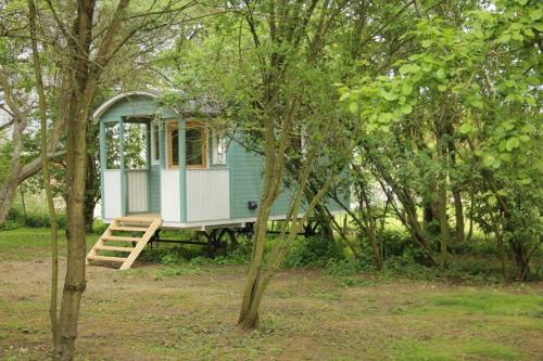 The Kestrel Shepherd Hut, Whitehouse Farm 야외 정원