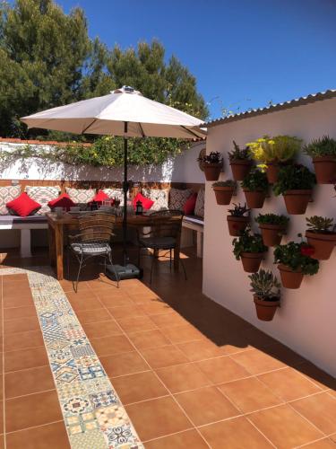 En balkon eller terrasse på Casa La Alegria 37