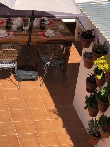 En balkon eller terrasse på Casa La Alegria 37