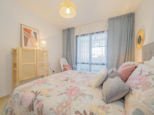 Postel nebo postele na pokoji v ubytování Cubo's Apartamento Las Acacias Beach