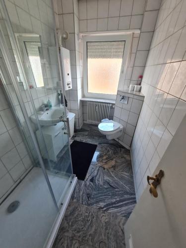 Koupelna v ubytování Ferienwohnung Ramstein