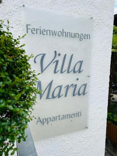 a sign for a villa marina on a building at Villa Maria in Rablà