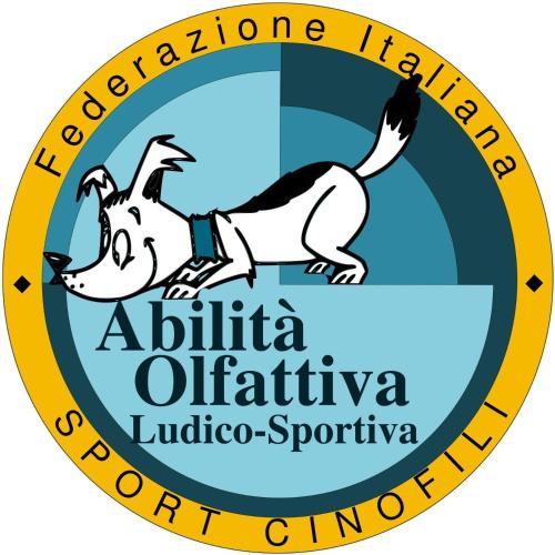 a logo of a dog in a yellow circle with the words alifa otica at Turismo Associativo Giovanile asd bidrino in Borgofranco dʼIvrea