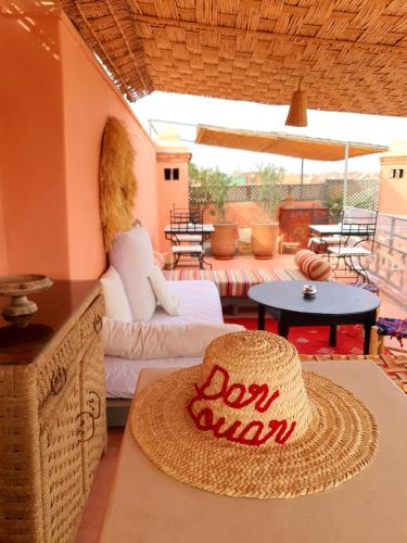 Coin salon dans l'établissement Riad Dar Zouar & Spa