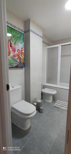Ett badrum på DUPLEX FUENGIROLA CENTRO 3 dormitorios