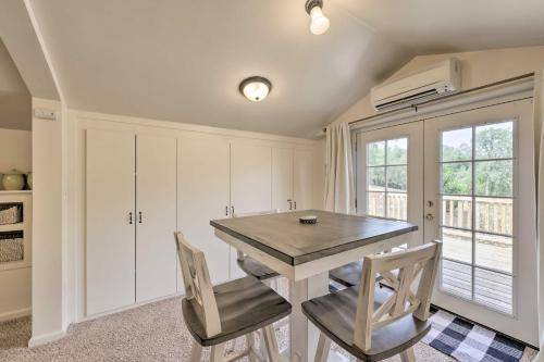 a kitchen with a table and two chairs at Family Home Near Kings and Sequoia National Parks! in Squaw Valley