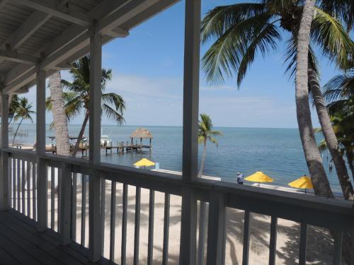 a view of the beach from the balcony of a resort at Sands of Islamorada in Islamorada