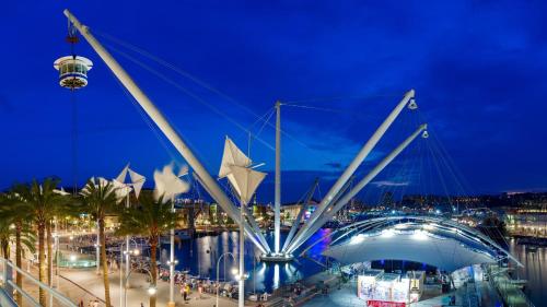 a view of a city at night with a bridge at IL NIDO DI CHLOE cod. citra 011027-LT-0239 in Sarzana