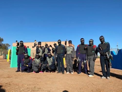 a group of people posing for a picture at Teacook Marrakech in Ouled el guerne