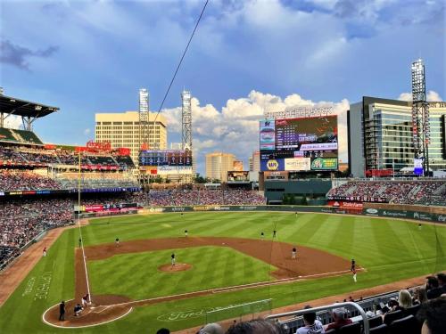 a baseball game in a stadium with a crowd at Kimpton Shane Atlanta by IHG in Atlanta